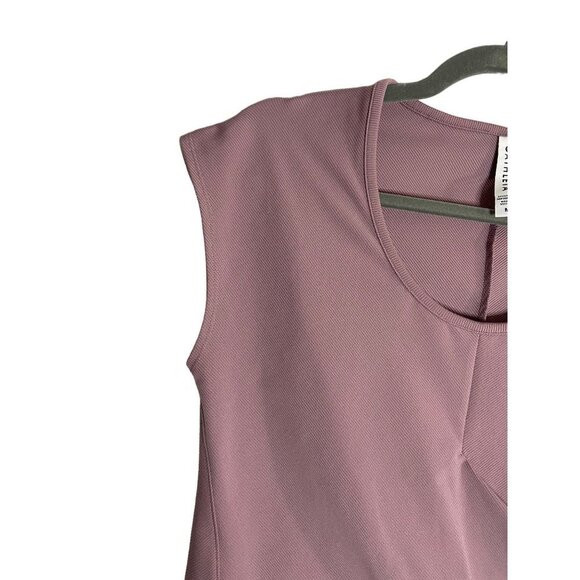 Athleta Bayview Ribbed Mauve Tee-sz Medium - Picture 6 of 7